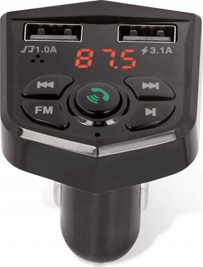 Изображение Maxlife MXFT-02 Bluetooth + EDR FM Transmitter For Car Radio / MIC / MicroSD / + Charger 2x USB