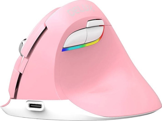 Picture of Delux Wireless Vertical Mouse Delux M618Mini DB BT+2.4G 2400DPI (pink)