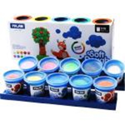 Attēls no Modelēšanas masas komplekts 10 krāsas x 85gr. Basic Milan