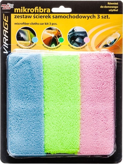 Picture of Moje Auto Moje Auto ciereczki z mikrofibry - zestaw 3 szt uniwersalny