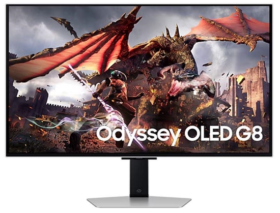 Изображение Monitor|SAMSUNG|32"|Gaming/Smart/4K|Panel OLED|3840x2160|16:9|0.03 ms|Speakers|Swivel|Pivot|Height adjustable|Tilt|Colour Silver|LS32DG802SUXDU