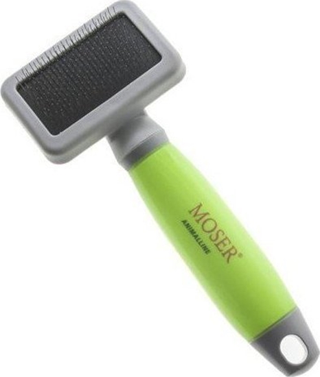 Picture of Moser Szczotka paska z rczk dla psów i kotów, maa, 18cm, szarozielona