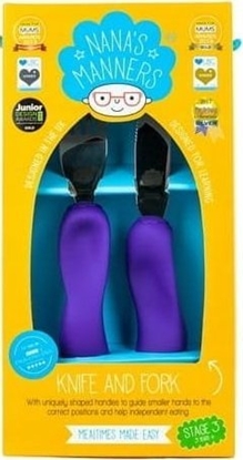 Изображение Nana`s Manners Sztuce ksztatujce chwyt Etap 3 Purple Nanas Manners