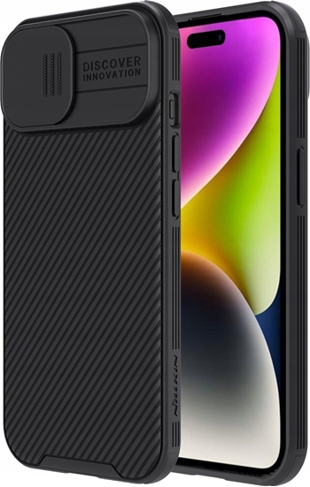 Picture of Nillkin Pancerne etui Nillkin CamShield Pro Magnetic Case do iPhone 15 Plus z oson na aparat - czarne