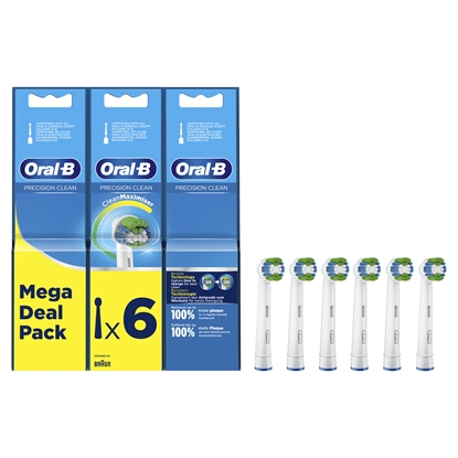 Attēls no Oral-B Precision Clean Replaceable Toothbrush Heads | Heads | For adults | Number of brush heads included 6 | White