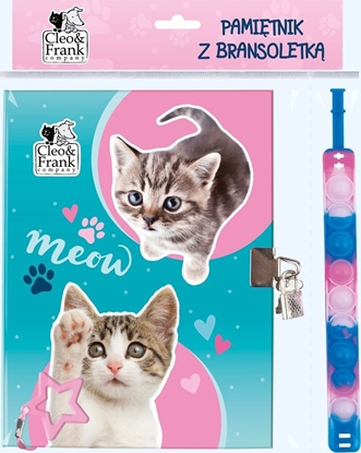 Picture of Pamitnik z kódk + bransoletk Cleo i Fran kotki