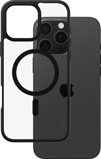 Picture of CARE by PanzerGlass Case Transp Black Frame MagSafe iP 16 Pro M