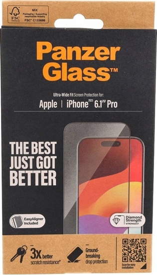 Picture of PanzerGlass PanzerGlass Ultra-Wide Fit iPhone 15 Pro 6.1" Screen Protection Easy Aligner Included 2810