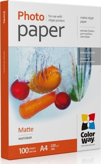 Изображение ColorWay Photo Paper PM220100A4 Matte, White, A4, 220 g/m²