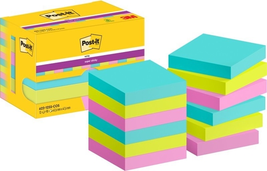 Picture of Post-It 3M Karteczki samoprzylepne POST-IT® Super Sticky Notes, 47,6x47,6mm, 12x90 kart., paleta Cosmic