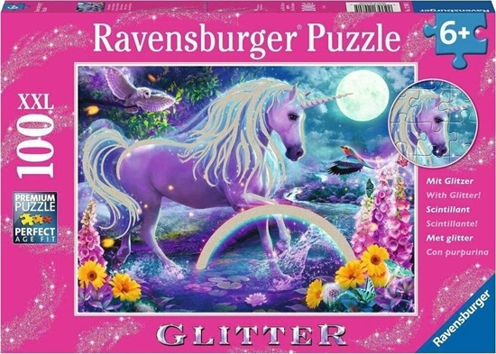 Изображение Ravensburger Puzzle 300el Brokatowy jednoroec 129805 RAVENSBURGER