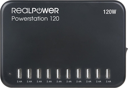 Picture of Realpower Ladestation Power Station 120    120W  10xUSB-A