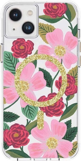 Picture of Rifle Paper Clear MagSafe - Etui iPhone 14 Plus zdobione zotem (Rose Garden)