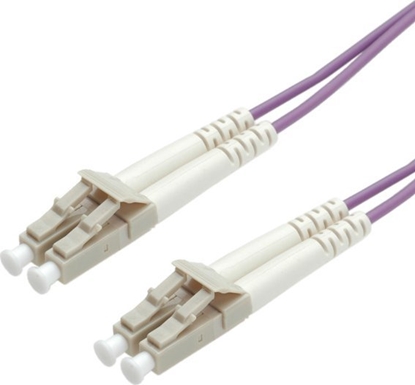 Picture of Roline FO Jumper Cable 50/125µm OM4, LC/LC, Low-Loss-Connector, violet, 3 m