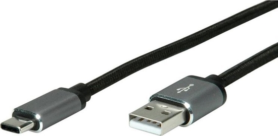 Picture of USB 2.0 kabelis C - A, M/M, melns, 3.0m, Roline