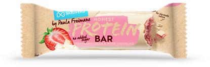 Picture of SKRĪVERU Zemeņu proteīna batoniņš baltajā šokolādē 45g