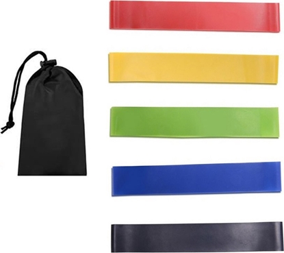 Attēls no Sportech Mini Band LOOP róne poziomy oporu w zestawie wielokolorowy 5 szt.