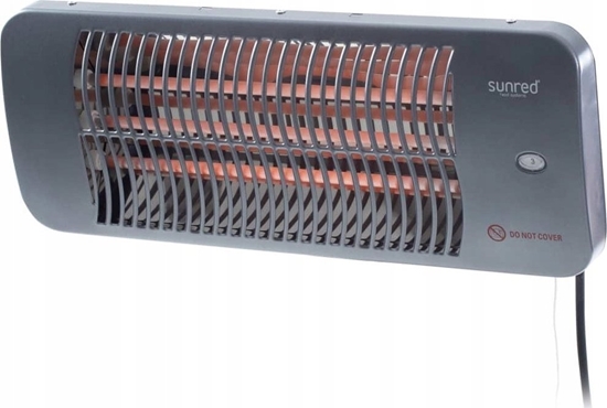 Picture of SUNRED Heater LUG-2000W, Lugo Quartz Wall Infrared, 2000 W, Grey, IP24