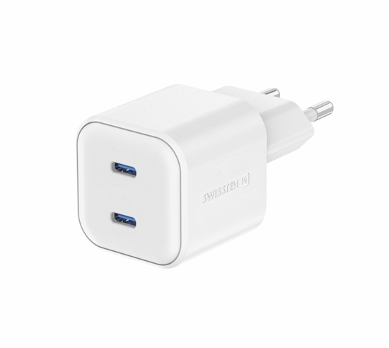 Изображение Swissten GaN PD 2x USB-C Travel Charger 20W