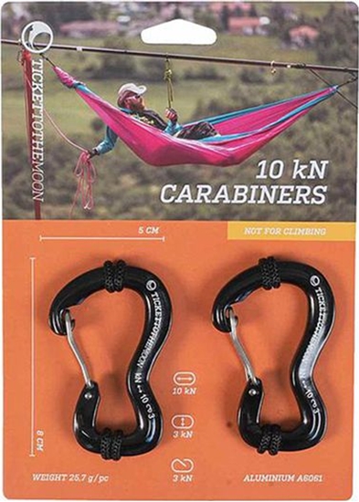 Picture of Ticket To The Moon Karabiczyki do montau hamaków, czarny 10 kN