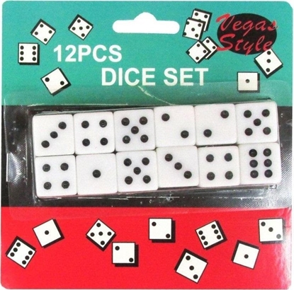 Picture of Trifox Kostka do gry biaa 12szt