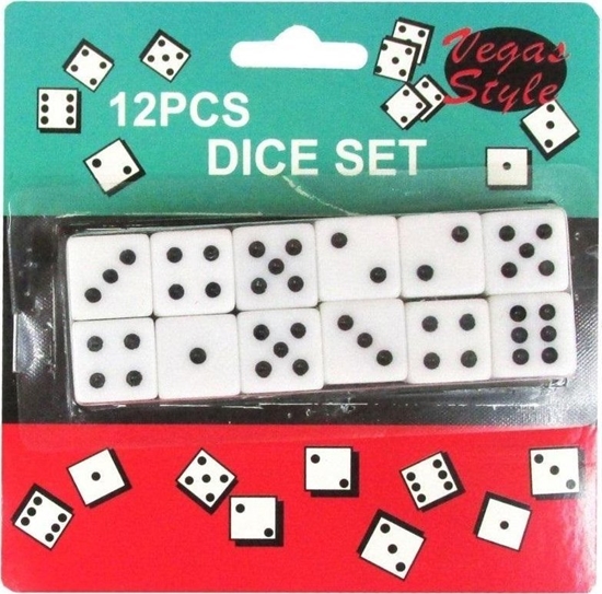 Picture of Trifox Kostka do gry biaa 12szt