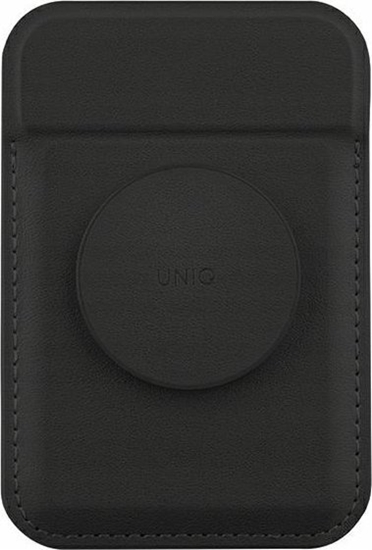 Изображение Uniq UNIQ Flixa magnetic card wallet with stand black/jet black MagSafe