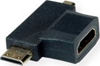 Picture of Value HDMI T-Adapter, HDMI  - HDMI Mini + HDMI Micro