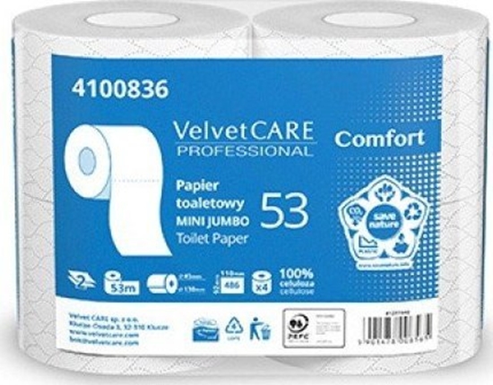 Picture of Velvet Papier toaletowy celulozowy VELVET Comfort, 2-warstwowy, 486 listków, 4szt., biay