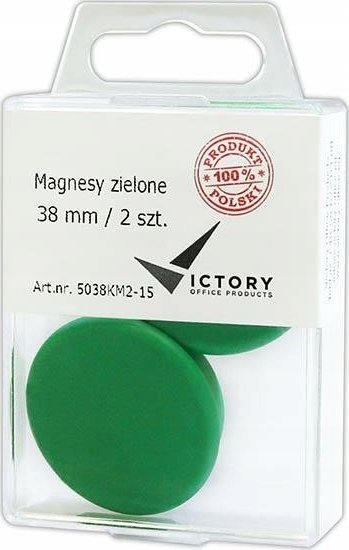 Picture of Victory Office Product MAGNESY VICTORY OFFICE 38MM 2SZT. NEONOWE ZIELONE