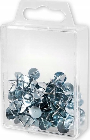 Изображение Victory Office Product PINEZKI VICTORY OFFICE METALOWE 100SZT. POJEMNIK PLASTIKOWY ZAWIESZANY