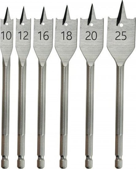 Picture of Wierto Dedra Zestaw wierte opatkowych do drewna 6szt:10,12,16,18,20,25m