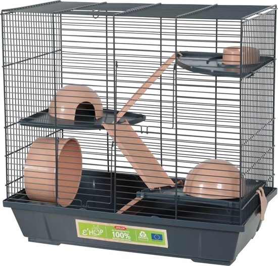 Picture of Zolux ZOLUX Klatka EHOP dla chomika 50 cm, potrójna, kol. róowy