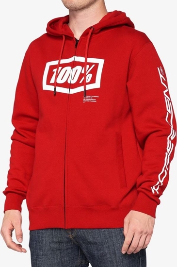 Picture of 100% Bluza mska 100% SYNDICATE Hooded Zip Sweatshirt Chili Pepper roz. XL (NEW)