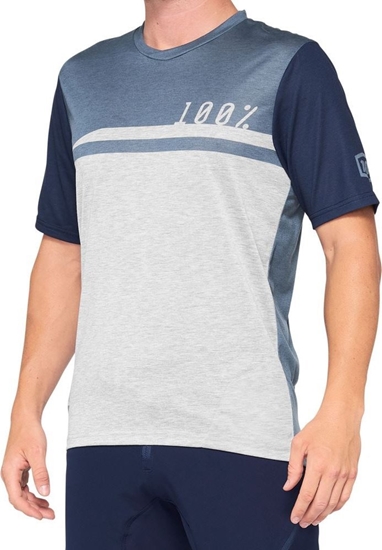 Picture of 100% Koszulka mska 100% AIRMATIC Jersey krótki rkaw steel blue grey roz. L (NEW 2021)