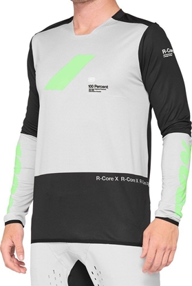 Attēls no 100% Koszulka mska 100% R-CORE X Jersey dugi rkaw vapor black roz. XL (NEW 2021)