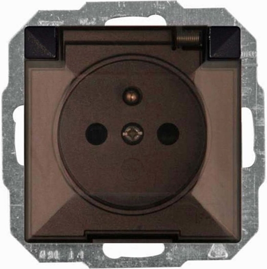 Изображение Abex Gniazdo pojedyncze Pera hermetyczne IP44 czarny (PT-16PH)