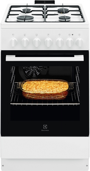 Picture of Electrolux gāzes plīts ar elektrisko cepeškrāsni, 50cm, balta