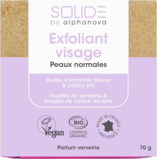 Picture of ALPHANOVA SOLIDE Alphanova Solide, Peelingujca kostka do mycia twarzy, 75g