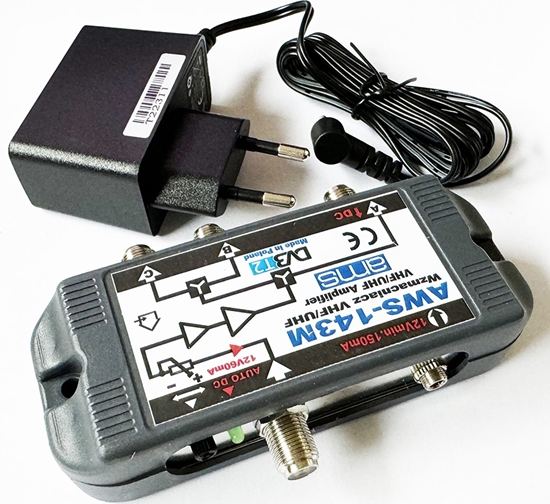 Изображение Antena RTV AMS Wzmacniacz antenowy telewizji naziemnej (AWS-143M)