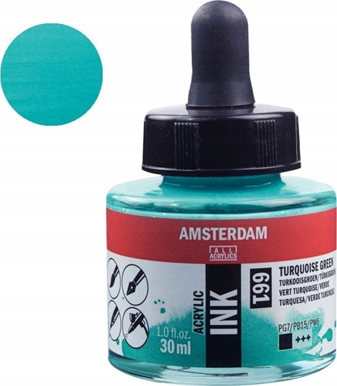 Picture of Artequipment Amsterdam Acrylic Ink Bottle Turquoise Green 661