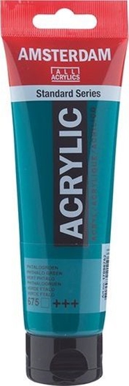 Изображение Artequipment Farba akrylowa TALENS AMSTERDAM 120ml 675 - PHTHALO GREEN uniw