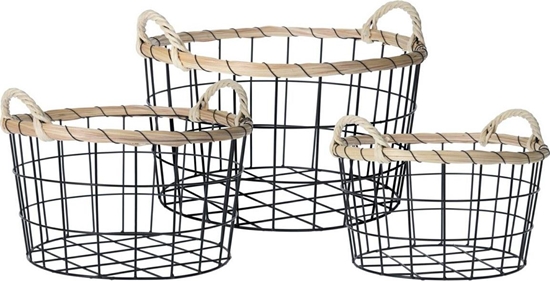 Изображение ASJ Commerce Zestaw uniwersalnych metalowych koszy