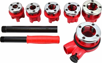 Изображение AWTools AWTOOLS GWINTOWNICA DO RUR 6szt. 1/4", 3/8",1/2", 3/4", 1", 1-1/4"  ZESTAW WALIZKA