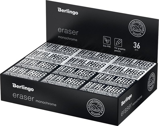 Изображение Berlingo Gumka prostoktna Monochrome (36szt)