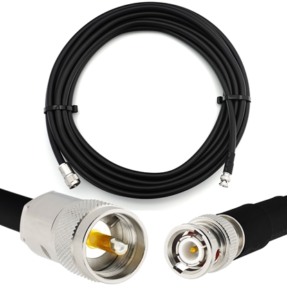 Picture of BNC Male to PL259 15m UHF CB Flexible Coaxial Cable — LMR400 UF UltraFlex equivalent