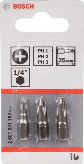 Picture of Bosch Kocówk BIT 3 x PH EH SET 3szt. (2.607.001.752)