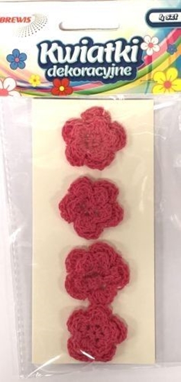 Изображение BREWIS Kwiatki 35mm K35-2 ciemny róowy Brewis