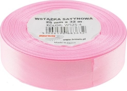 Изображение BREWIS Wstka satynowa 25mm/32mm kolor 4 jasny ró Brewis