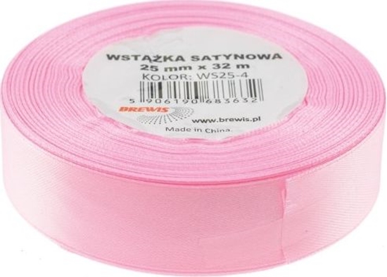 Изображение BREWIS Wstka satynowa 25mm/32mm kolor 4 jasny ró Brewis